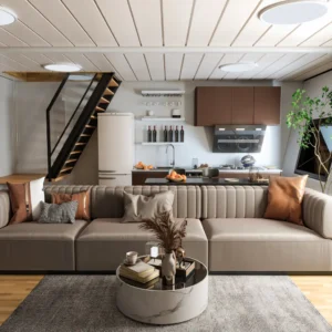 Creatief mobiel kantoor.