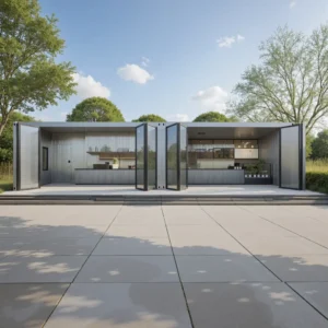 Terraza panorámica y vista nocturna.