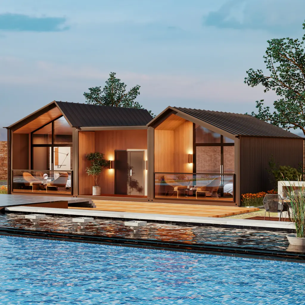 مساحة معيشة داخلية بأسقف عالية.