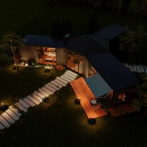 Εξαγωνικό αρθρωτό σπίτι-κόμβος.