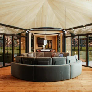 Κεντρικό αίθριο και ακτινωτά δωμάτια.