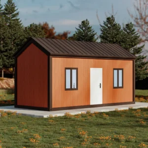 Modern gabled roof house.