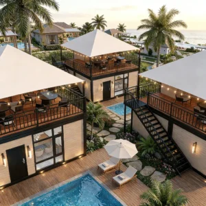 منازل حاويات نمطية للمناطق الريفية من الصين