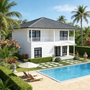 رفع دقيق بالرافعة لوحدة معيارية من طابقين.