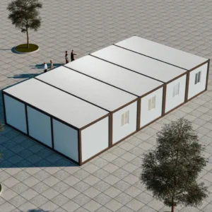 Large 4-unit combined container house.