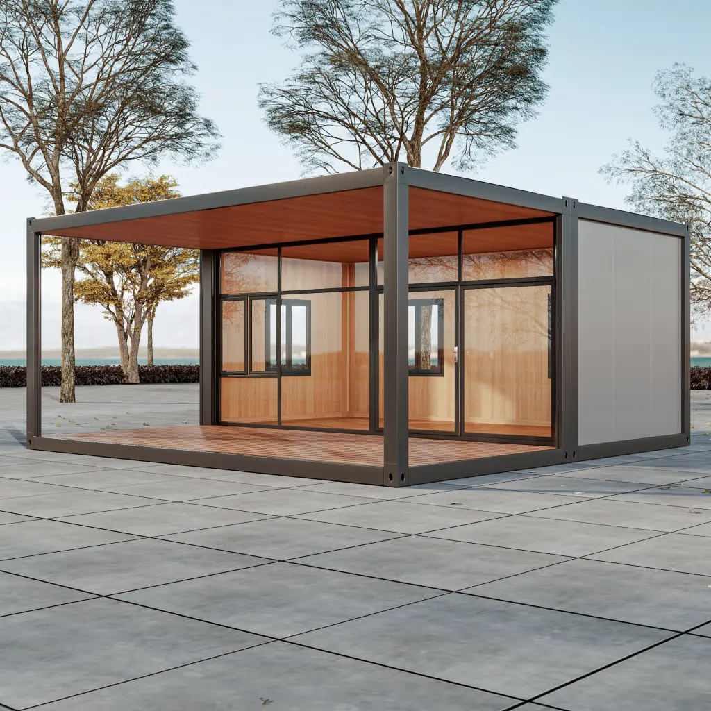 Panoramic floor-to-ceiling glass wall view.