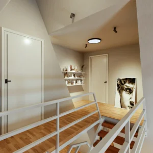 Modern kombinerad A-ramsvilla.