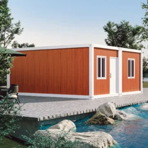 แพลตฟอร์มพักบันไดเพื่อความปลอดภัยของออฟฟิศตู้คอนเทนเนอร์