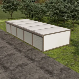 Almacén modular combinado.