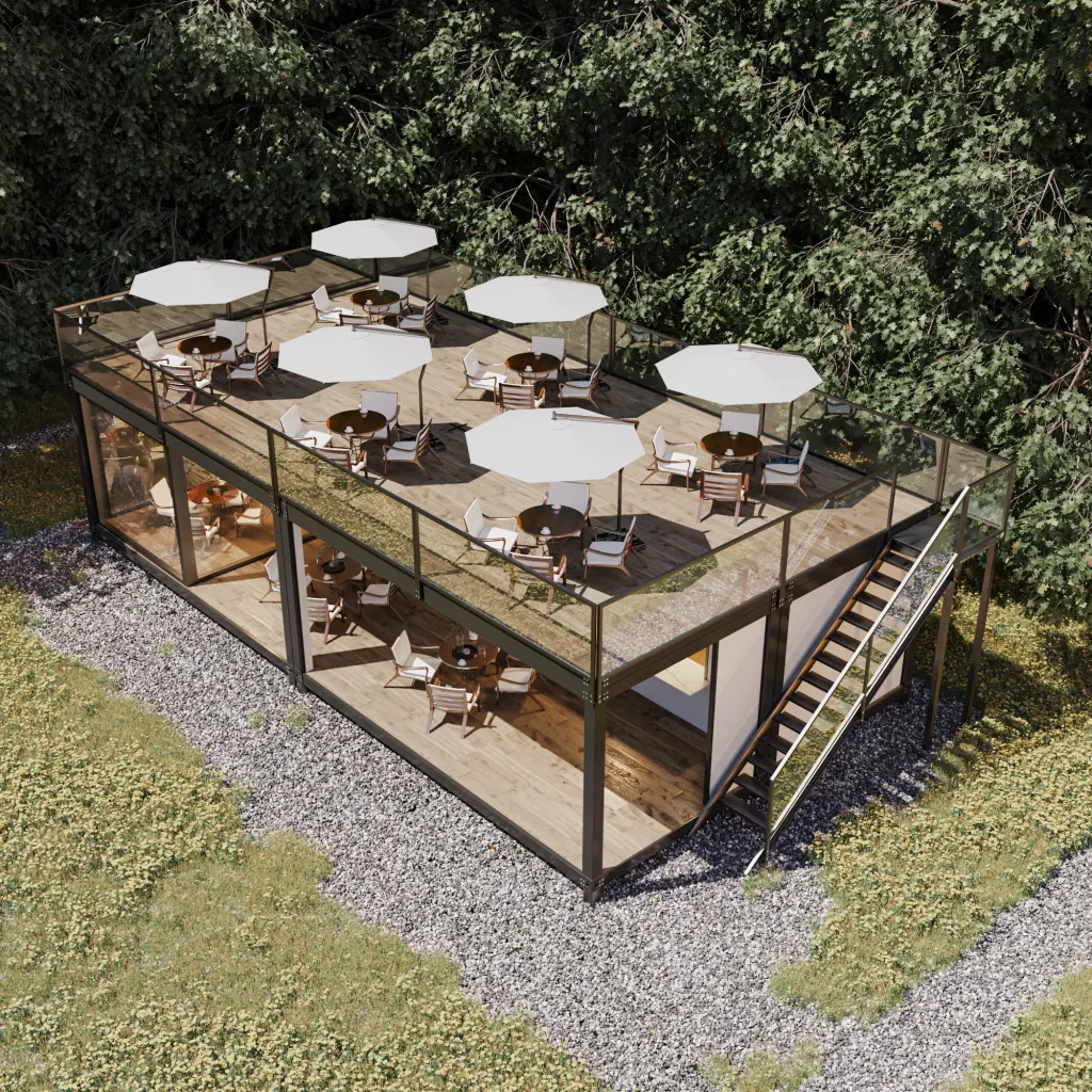 casas contenedor con planos de planta abierta de China