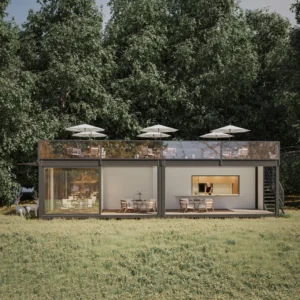 Terraza exterior e interior.