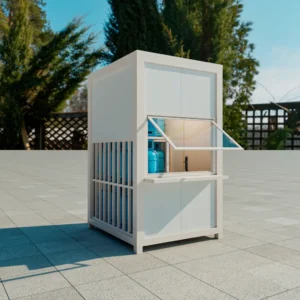 Prefab gas cylinder station.