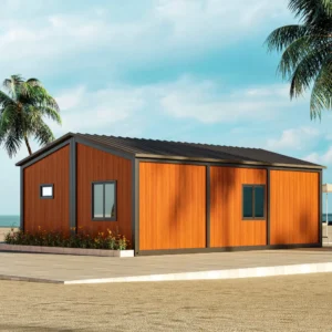 Pitch roof and panoramic deck.