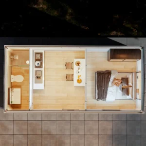 Recessed private entrance.