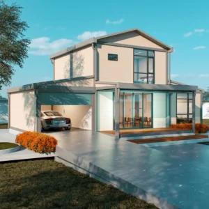 Villas Prefabricadas de Lujo de 2 Pisos Modernas
