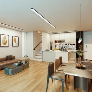 container home with large glass sliding doors