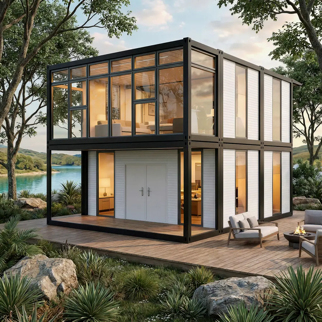 Loft interior and stairs.