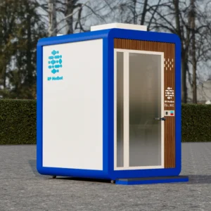 Smart telemedicine workstation inside a mobile medical unit.