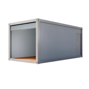 Local con persiana ancha.