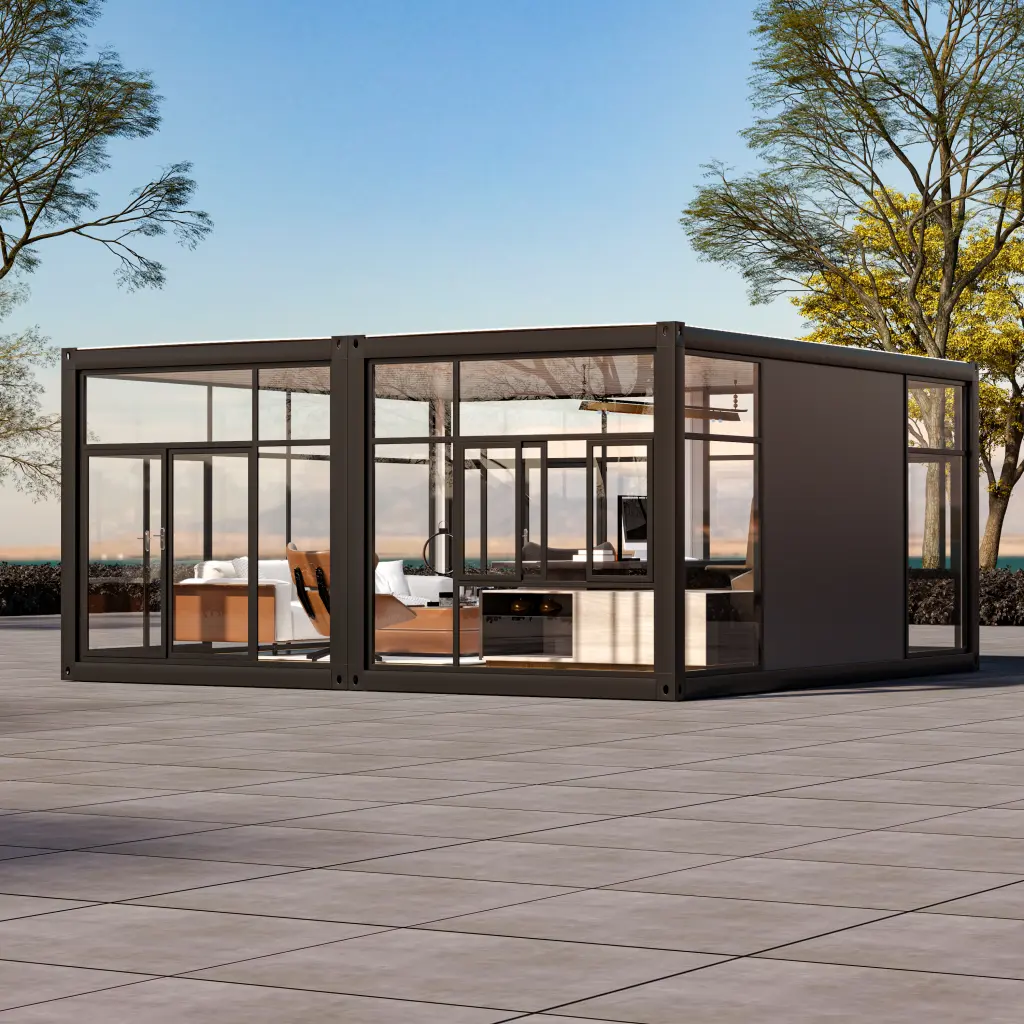 View office and glass curtain wall.