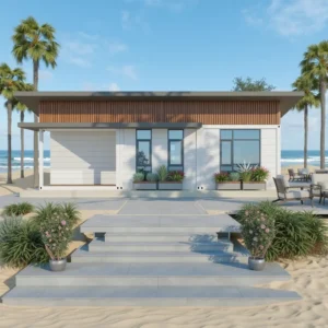 Minimalistisches offenes Innendesign.