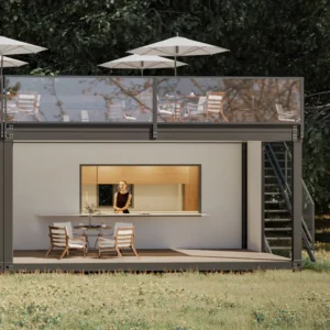 Sistema HVAC y vista nocturna.