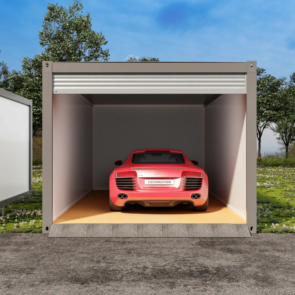 Puerta de persiana automática.