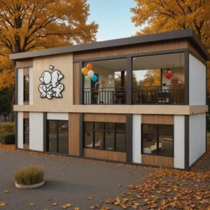 Modern modular pet hotel.