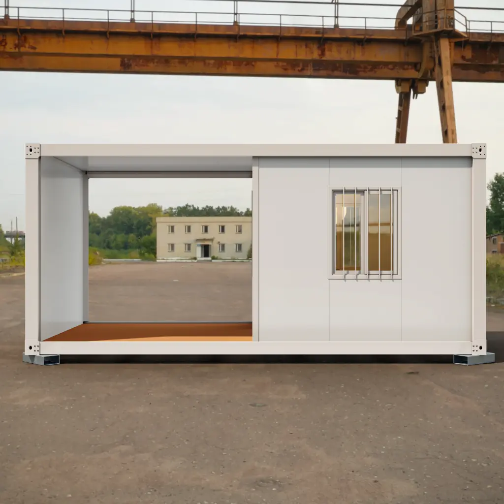 Semi-open security booth.