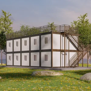 Steel frame and open office.