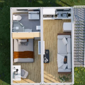 Внутренняя лестница и ночной вид.