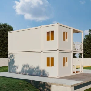 Rumah modular 2 tingkat.