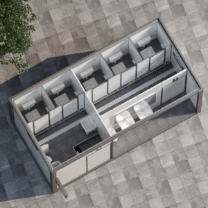 Pre-installed internal plumbing and electrical systems.