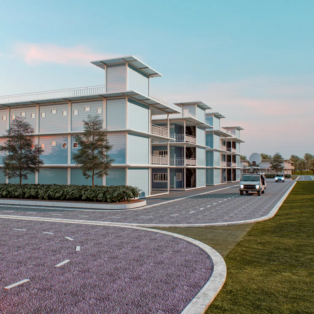 Ultra-large modular container camp.