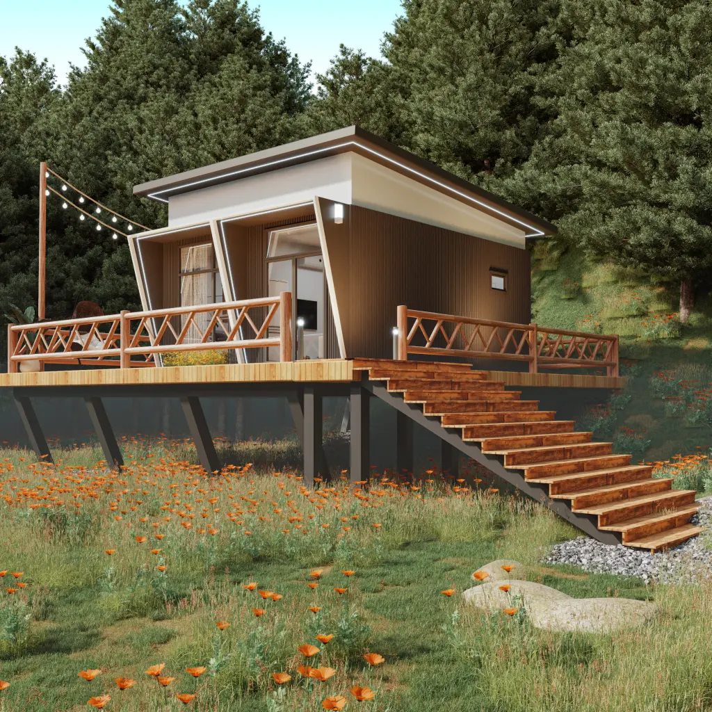 現代北歐風雙體別墅。