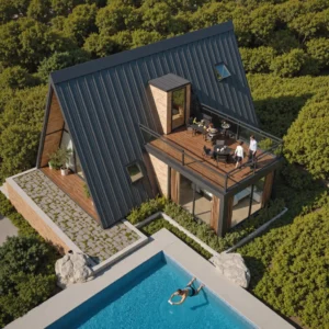 บ้านตู้คอนเทนเนอร์สำเร็จรูปสำหรับพักอาศัยถาวร