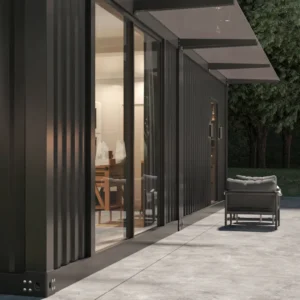 Precision modular joints of a prefabricated luxury home.