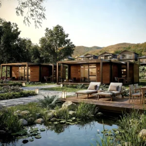 Vista nocturna y base eco.