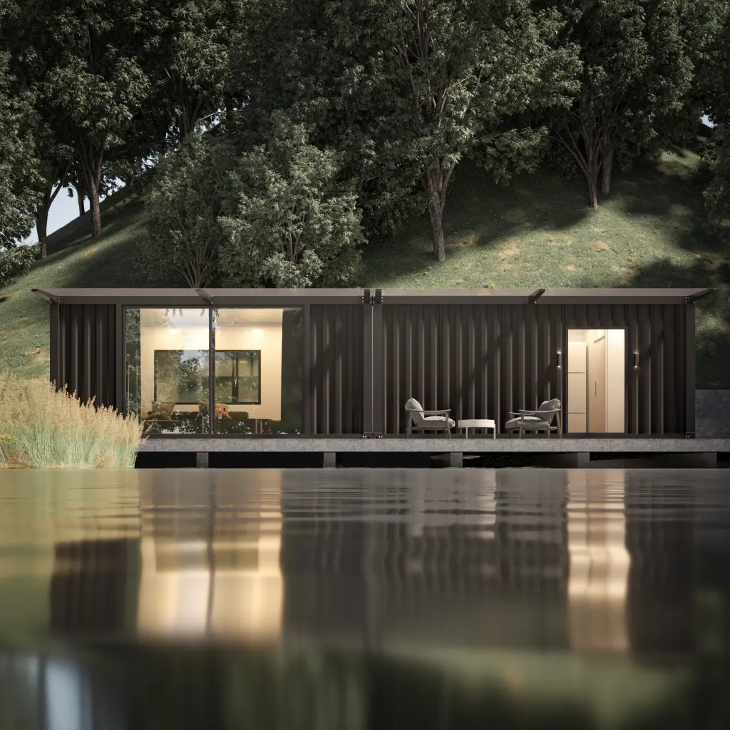 Durable carbonized wood finish for exterior cladding.