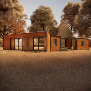 Modern Wood-Look Modular Nature Retreat