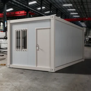 Flat-pack container units for bulk shipping.