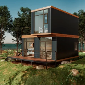 Vetro panoramico e terrazzo.