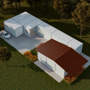 Courtyard view windows.