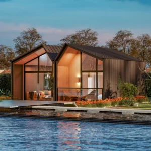 Steel joints and night view.