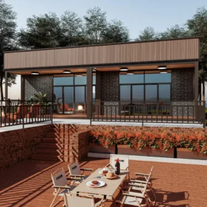 Modular steel frame and factory assembly.