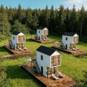 maisons modulaires Modulardwell pour l'aide humanitaire