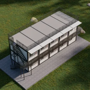 modular container housing with solar power