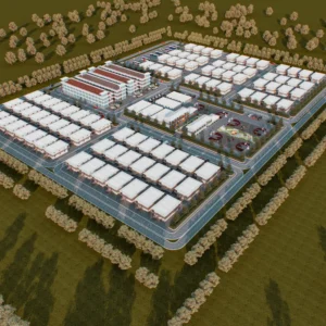 Large camp cafeteria and office.