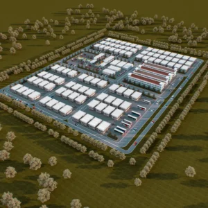 Large modular commercial street.