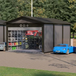 Modular container garage.